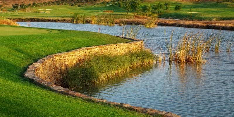 The tenth hole at Quinta do Vale golf course, Eastern Algarve, Portugal