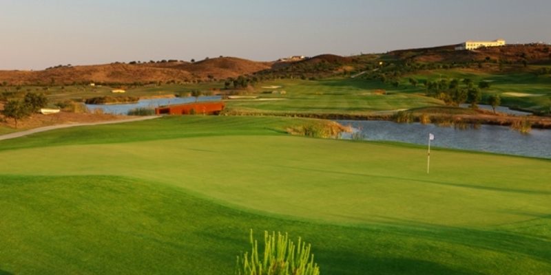 The tenth green at Quinta do Vale golf course, Eastern Algarve, Portugal
