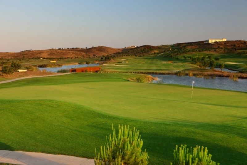 The tenth green at Quinta do Vale golf course, Eastern Algarve, Portugal