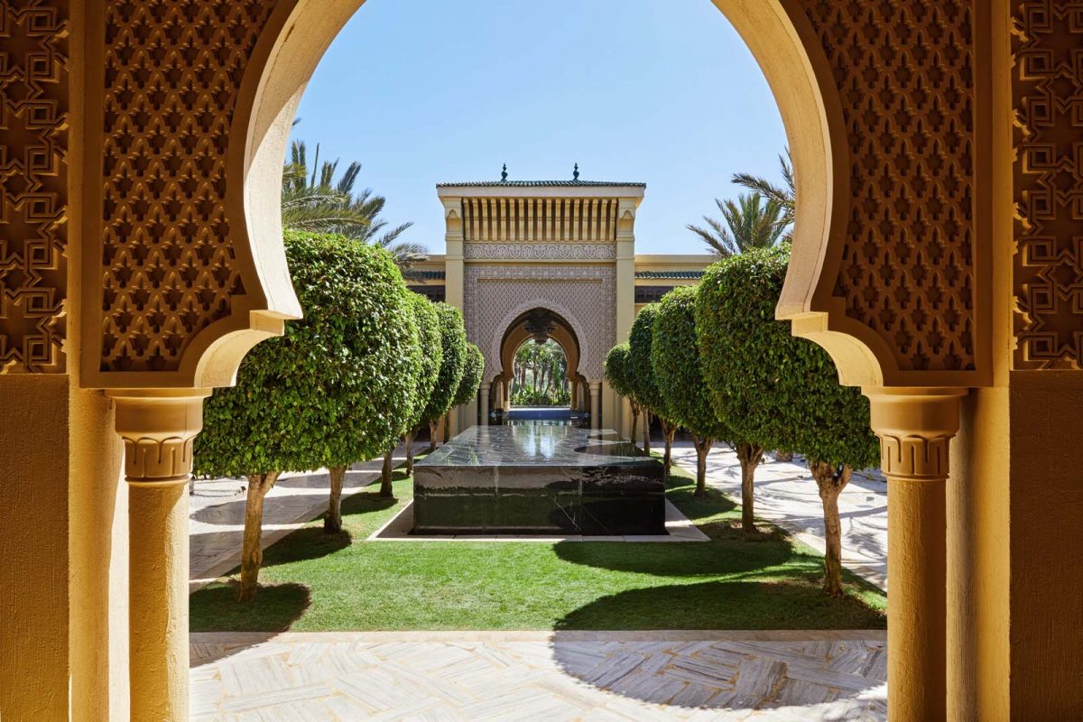 Elegant gardens at Mazagan Beach and Golf Resort, Casablanca, Morocco