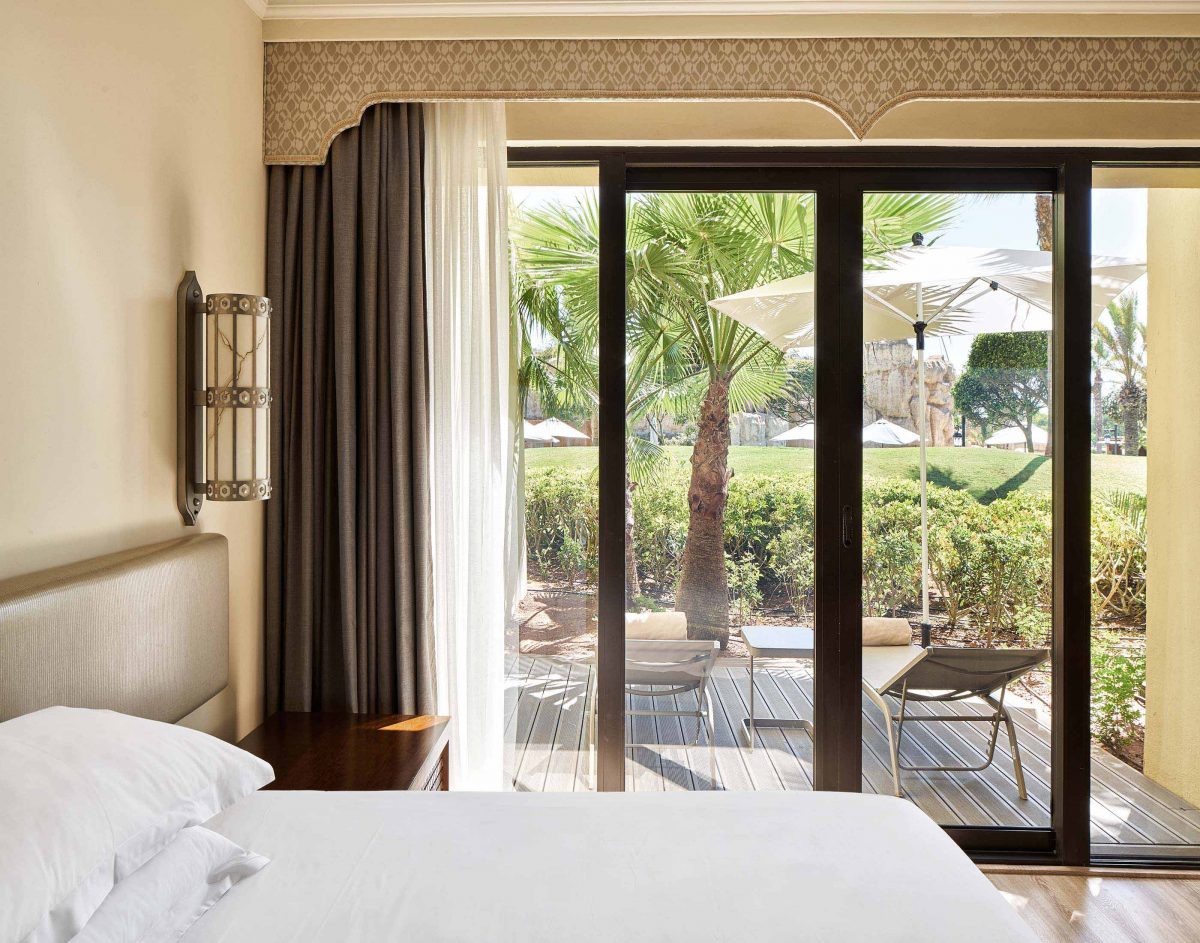 A terrace bedroom at Mazagan Beach and Golf Resort, Casablanca, Morocco