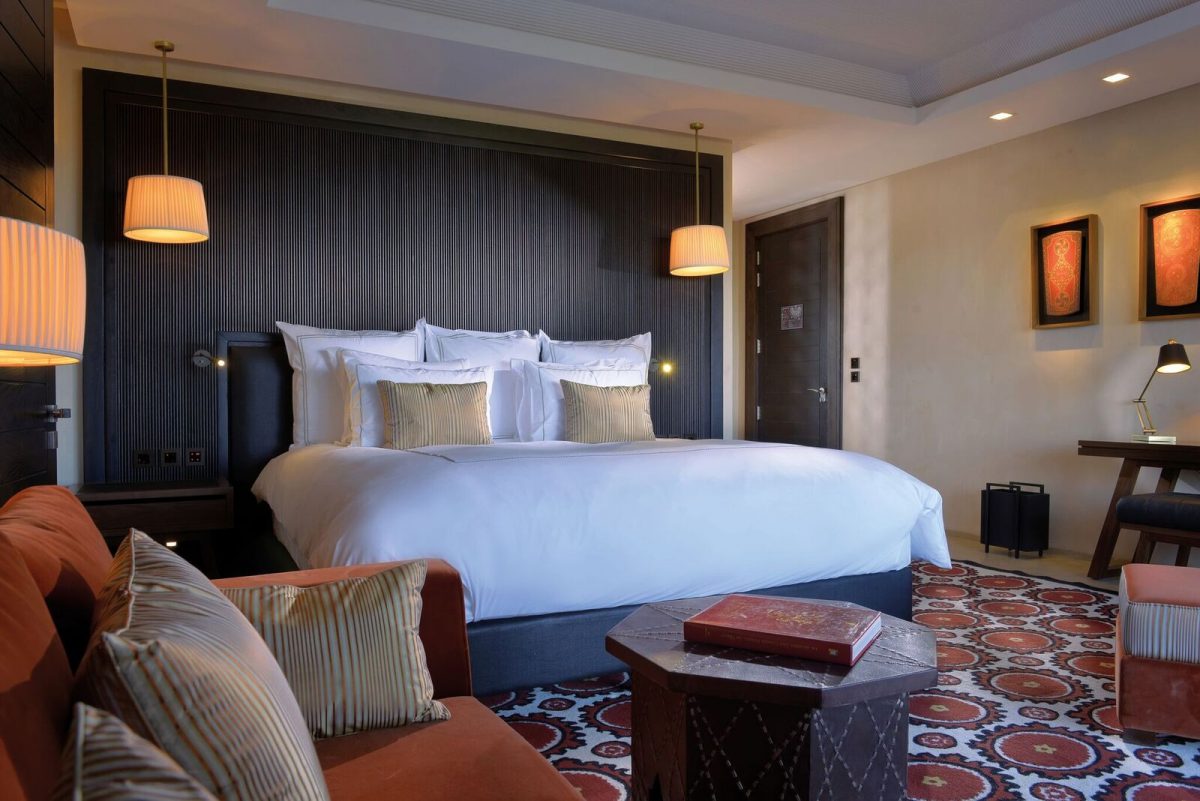 Double bedroom at Fairmont Royal Palm, Marrakech, Morocco. Golf Planet Holidays