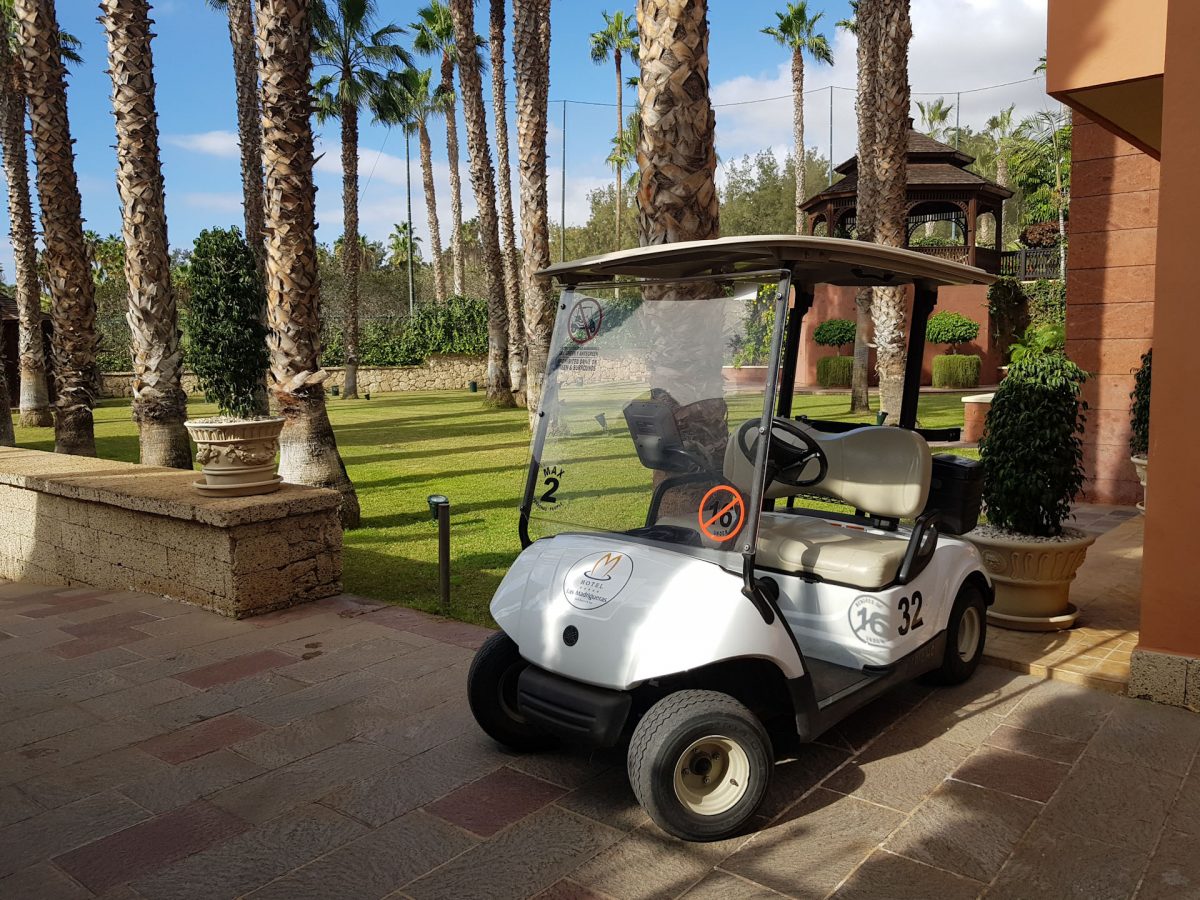 Take your hotel buggy on the Las Americas golf course from Las Madrigueras, Tenerife