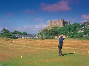 On the tee at Royal St Davids Golf Course, Wales. Golf Planet Holidays