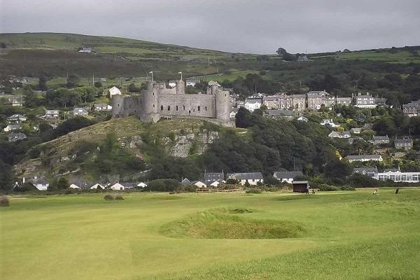 Historic backdrop at Royal St Davids Golf Course, Wales. Golf Planet Holidays