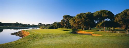 Heading towards the green at Quinta da Marinha Golf Course, Cascais, Portugal