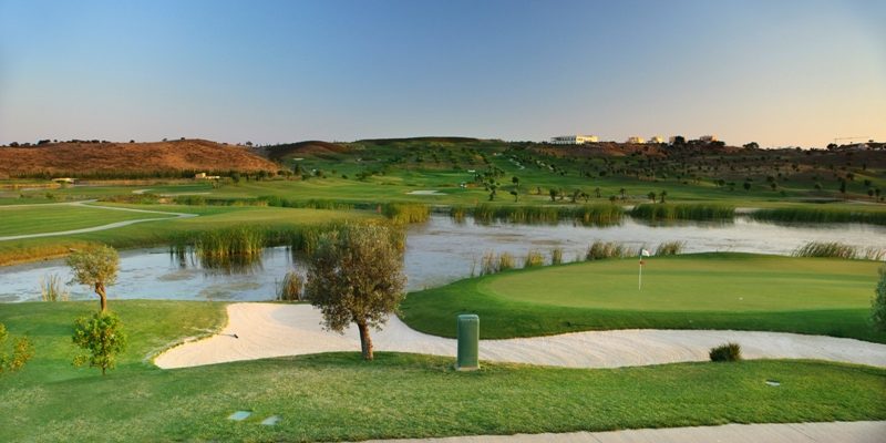 The second green at Quinta do Vale golf course, Eastern Algarve, Portugal