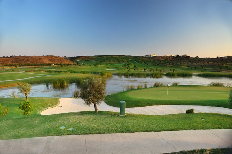 The second green at Quinta do Vale golf course, Eastern Algarve, Portugal