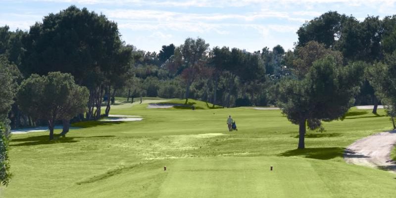 Down the fairway at Golf Villamartin, Alicante, Spain