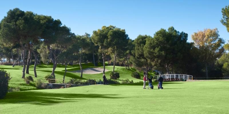 On the golf course at Villamartin, Alicante, Spain