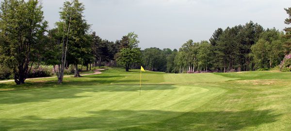 On the green at Foxhills - Bernard Hunt Golf Course-Surrey, England. Golf Planet Holidays