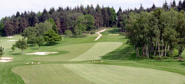 Back down the holl at Foxhills - Bernard Hunt Golf Course-Surrey, England. Golf Planet Holidays