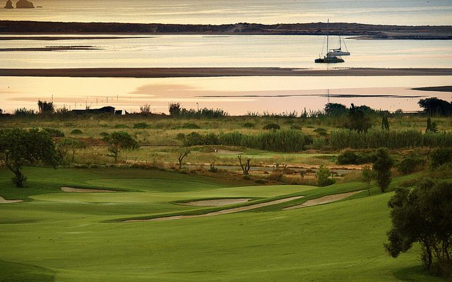 Sunset over Palmares Golf course, Lagos, Portugal