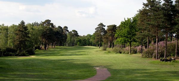 Down the fairway at Foxhills - Bernard Hunt Golf Course-Surrey, England. Golf Planet Holidays