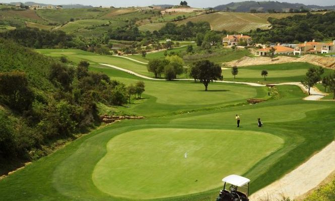 On the green at CampoReal Golf Club, near Lisbon, Portugal