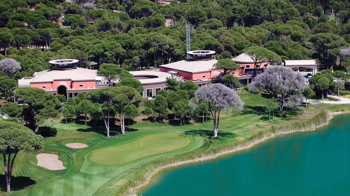 Aerial view over Cornelia Faldo Golf course, Belek, Turkey