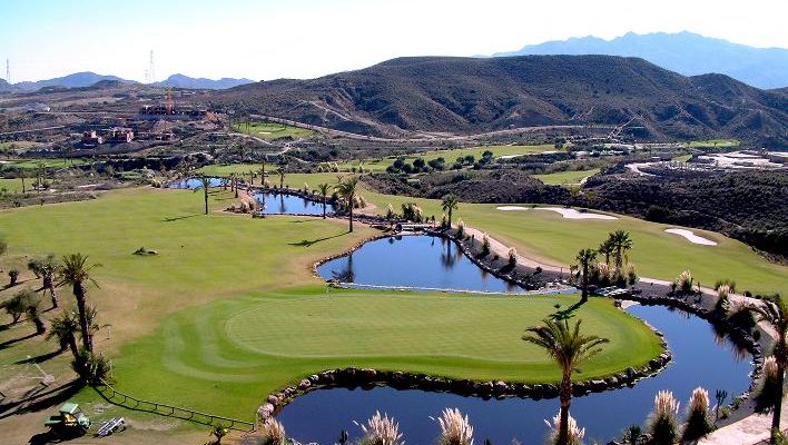 Bird's eye view of Valle del Este Golf course, Murcia, Spain