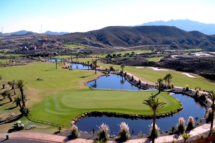 Bird's eye view of Valle del Este Golf course, Murcia, Spain