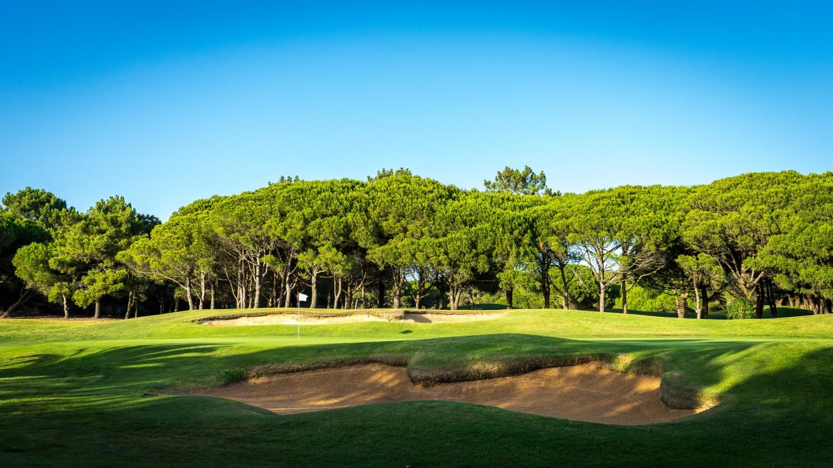 Gorgeous setting for this green at Quinta da Marinha Golf Course, Cascais, Portugal