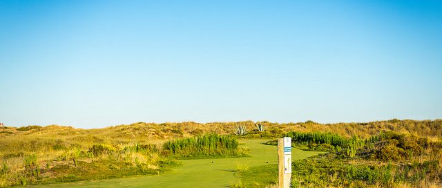 On the tee at Palmares Golf course, Lagos, Portugal