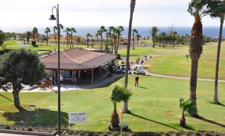 The clubhouse at Amarilla Golf Course, Tenerife