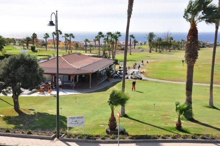 The clubhouse at Amarilla Golf Course, Tenerife
