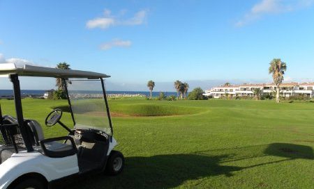 Down the fairway at Amarilla Golf Course, Tenerife