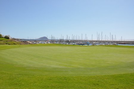 Marina backdrop at Amarilla Golf Course, Tenerife