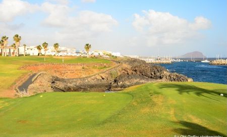 Challenging tee at Amarilla Golf Course, Tenerife