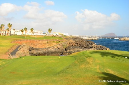 Challenging tee at Amarilla Golf Course, Tenerife