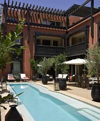 Outdoor pool at Hotel and Ryads Barriere Le Naoura, Marrakech, Morocco