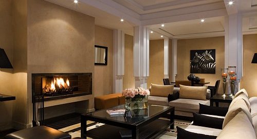 The lounge at Hotel and Ryads Barriere Le Naoura, Marrakech, Morocco