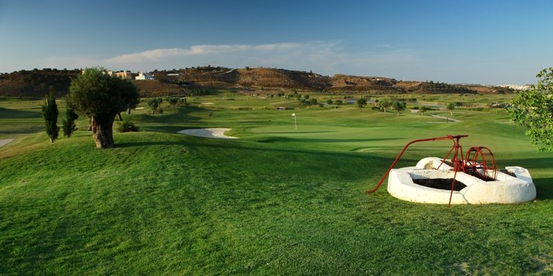 The third hole at Quinta do Vale golf course, Eastern Algarve, Portugal