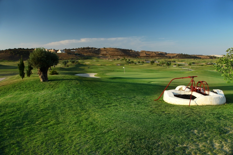 The third hole at Quinta do Vale golf course, Eastern Algarve, Portugal