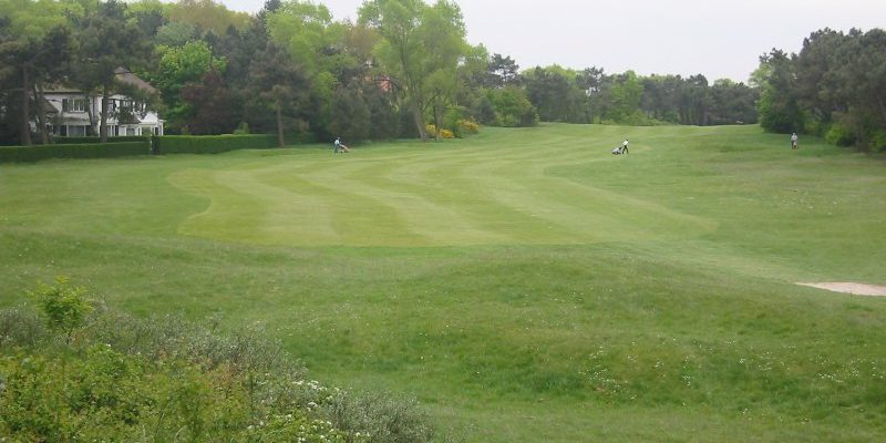 Tree-lined fairways at Royal Zoute Golf Club, near Bruges, Belgium
