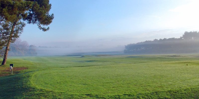 Mist over Royal Zoute Golf Club, near Bruges, Belgium