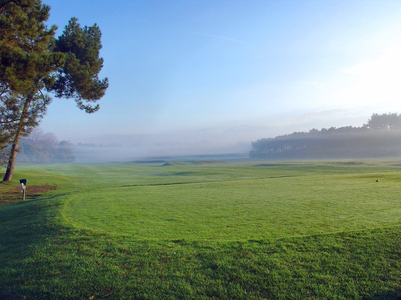 Mist over Royal Zoute Golf Club, near Bruges, Belgium