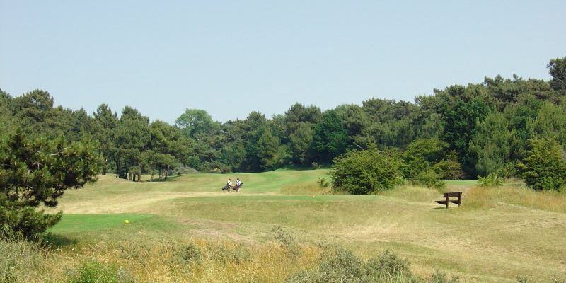 Heading to the green at Royal Zoute Golf Club, near Bruges, Belgium