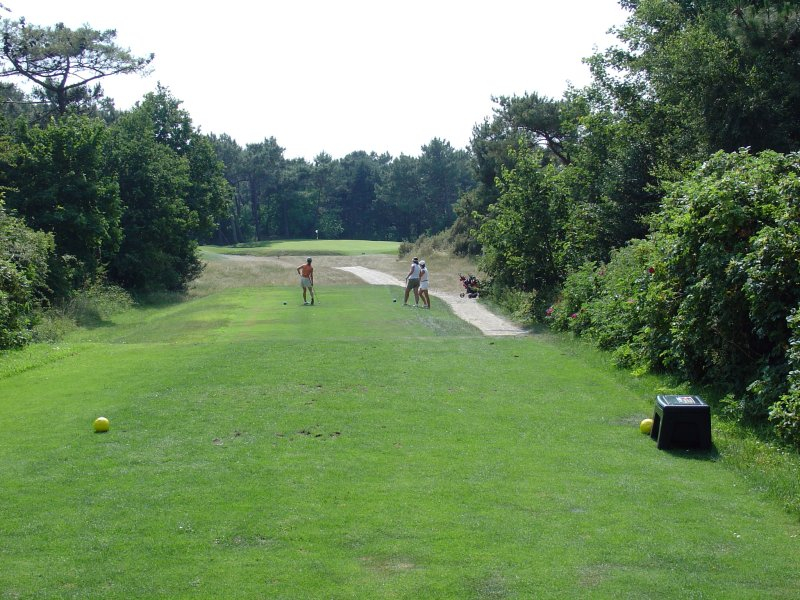On the tee at Royal Zoute Golf Club, near Bruges, Belgium