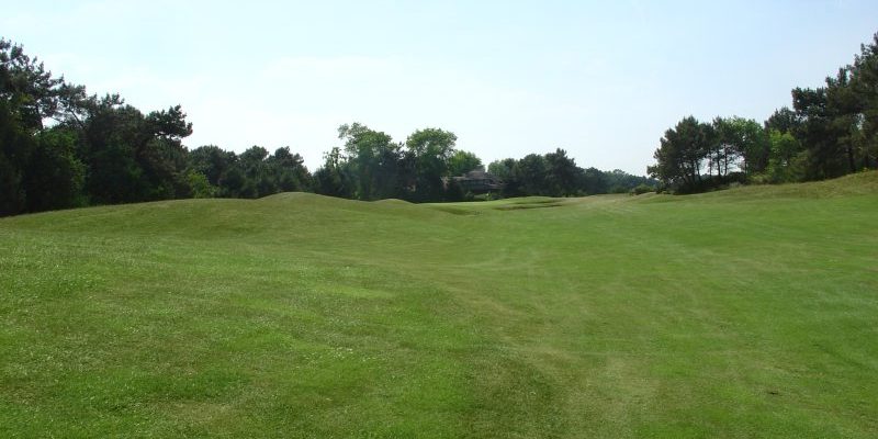 Approaching the green at Royal Zoute Golf Club, near Bruges, Belgium