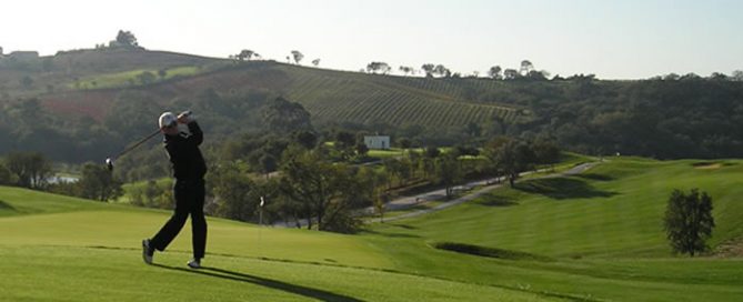On the tee at CampoReal Golf Club, near Lisbon, Portugal