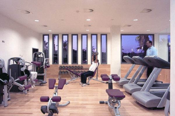In the gym at Hotel Valle del Este, Murcia, Spain