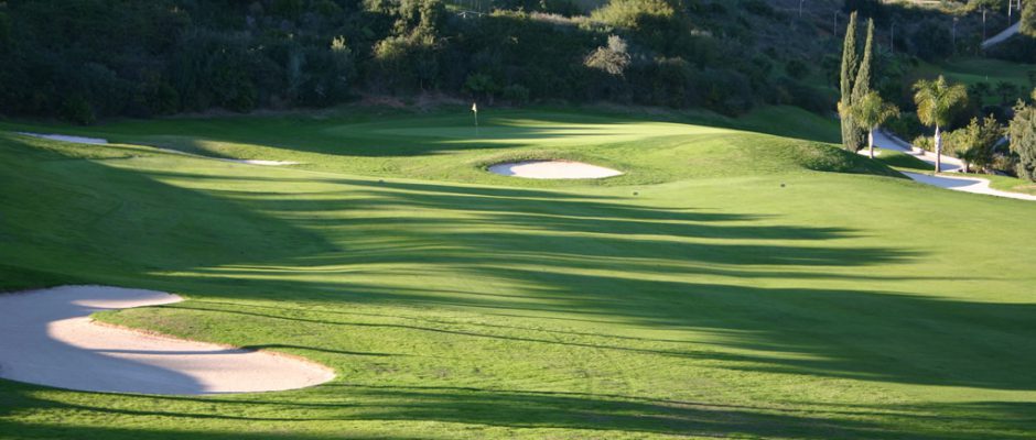 The third hole at Santa Clara golf club, Costa del Sol, Spain
