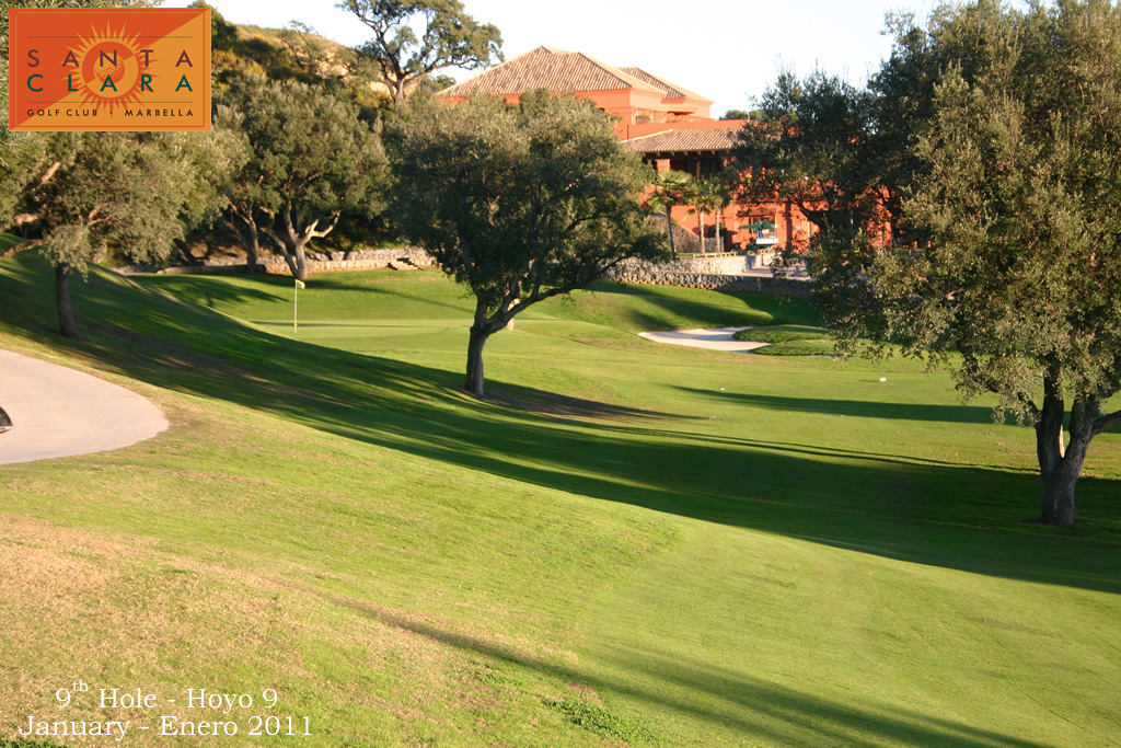 The ninth hole at Santa Clara Golf Club, Costa del Sol, Spain