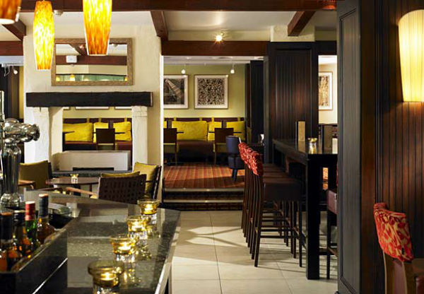 The bar at Marriott Forest of Arden Hotel & Country Club Hotel, near Birmingham, England. Golf Planet Holidays