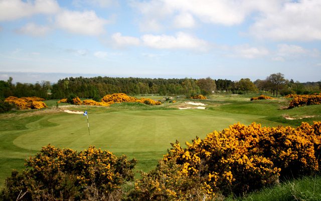 View of the green at Dukes at St Andrews Golf Course, Scotland. Golf Planet Holidays