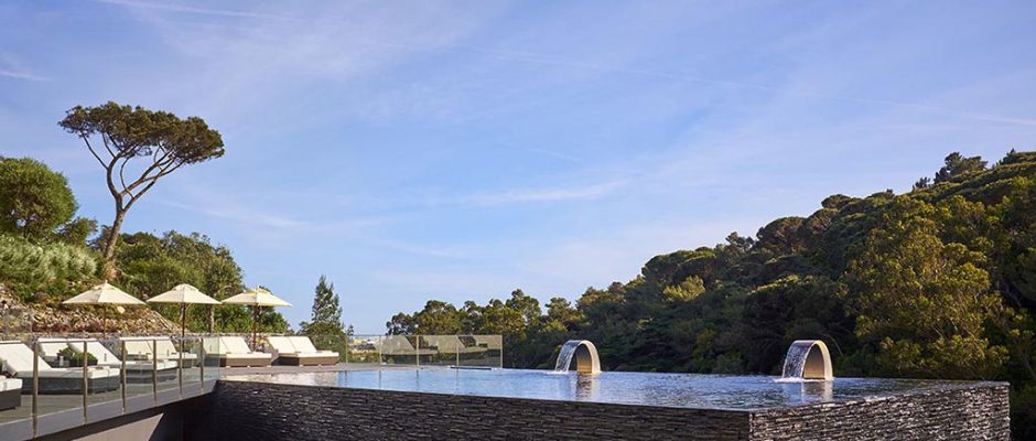 Outdoor spa pool at Penha Longa resort, near Lisbon, Portugal