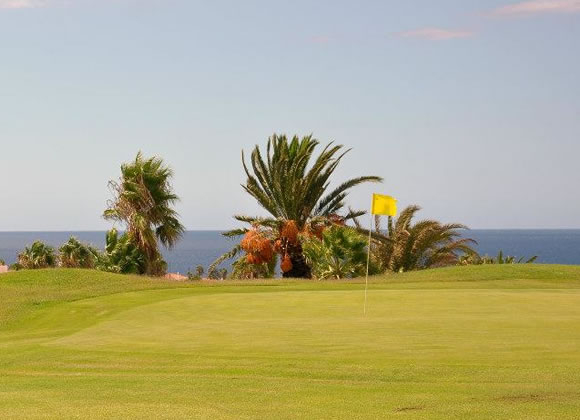 On the green at Amarilla Golf Course, Tenerife