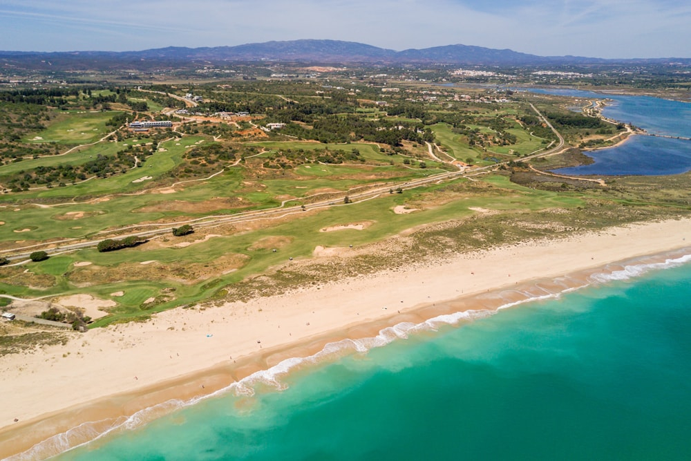 Palmares Beach House Hotel and golf course from the skies
