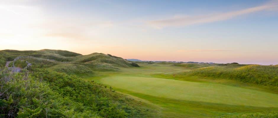 Fine skies at Pyle and Kenfig Golf club Golf Course, Bridgend, Wales. Golf Planet Holidays